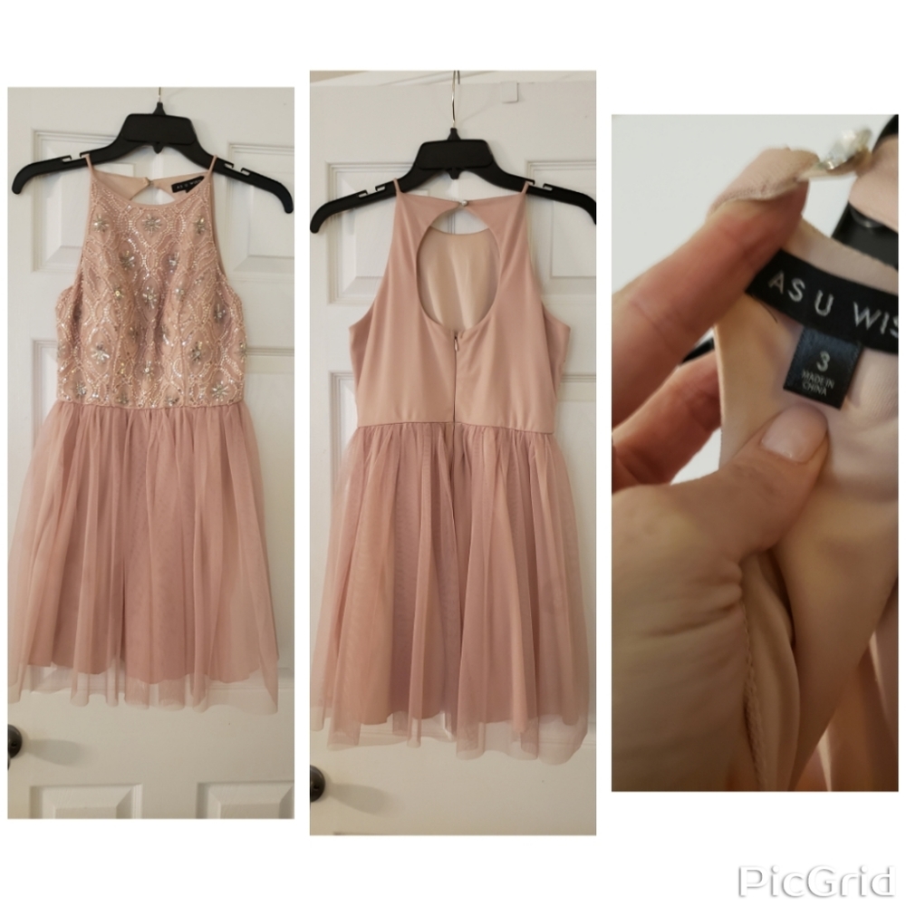 Pale pink homecoming/prom dress
